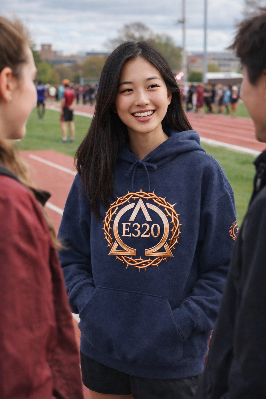 Hoodie — E320 Crown of Thorns Crest Graphic Pullover
