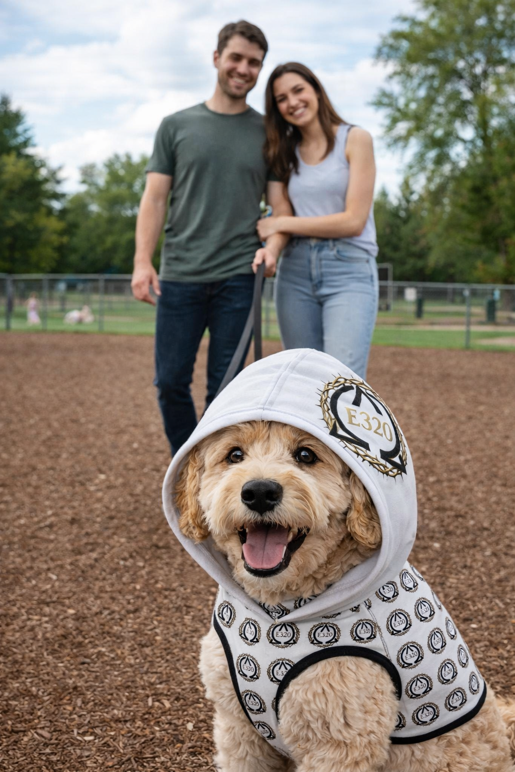 Pet Hoodie — Golden Crown Alpha and Omega Patterned Dog & Cat Hoodie