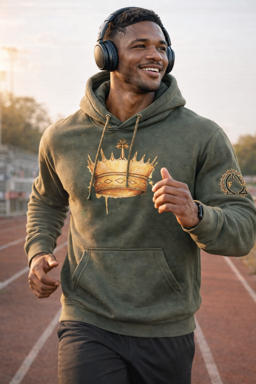 Gold Crown Hoodie — Regal Graphic Pullover for King/Queen Vibe