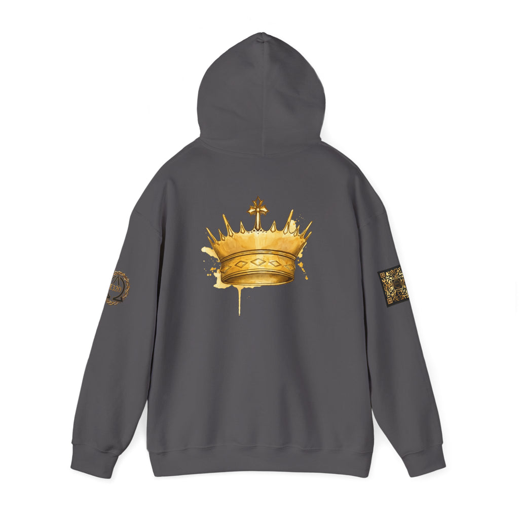 Gold Crown Hoodie — Regal Graphic Pullover for King/Queen Vibe