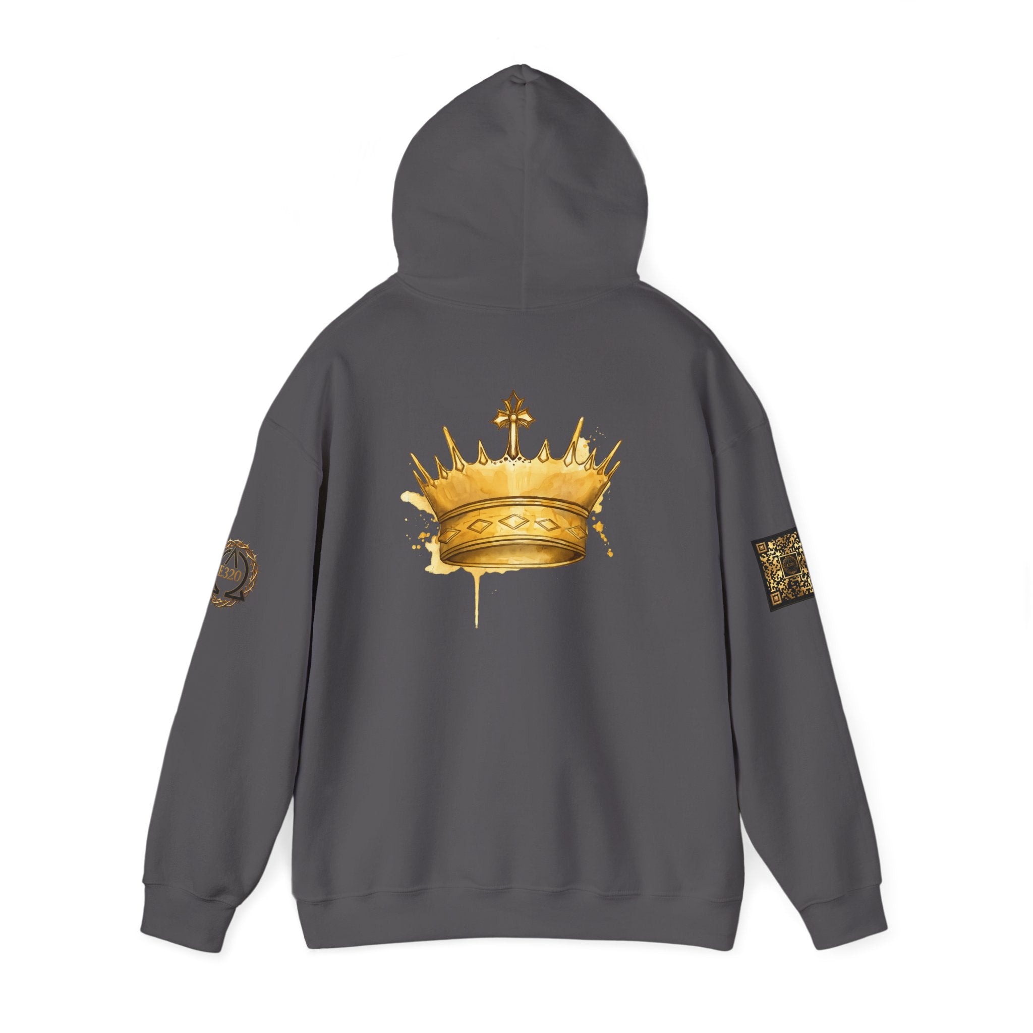 Gold Crown Hoodie — Regal Graphic Pullover for King/Queen Vibe