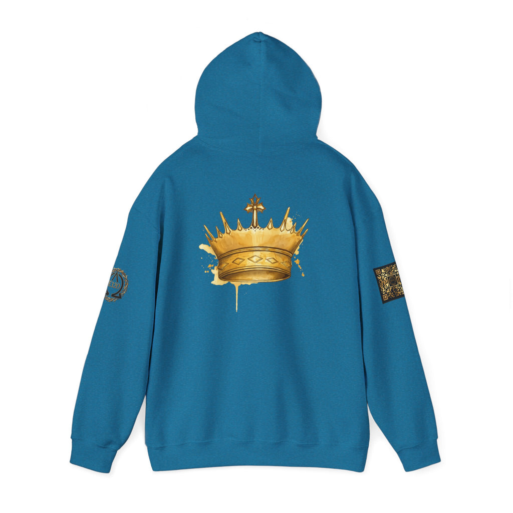 Gold Crown Hoodie — Regal Graphic Pullover for King/Queen Vibe