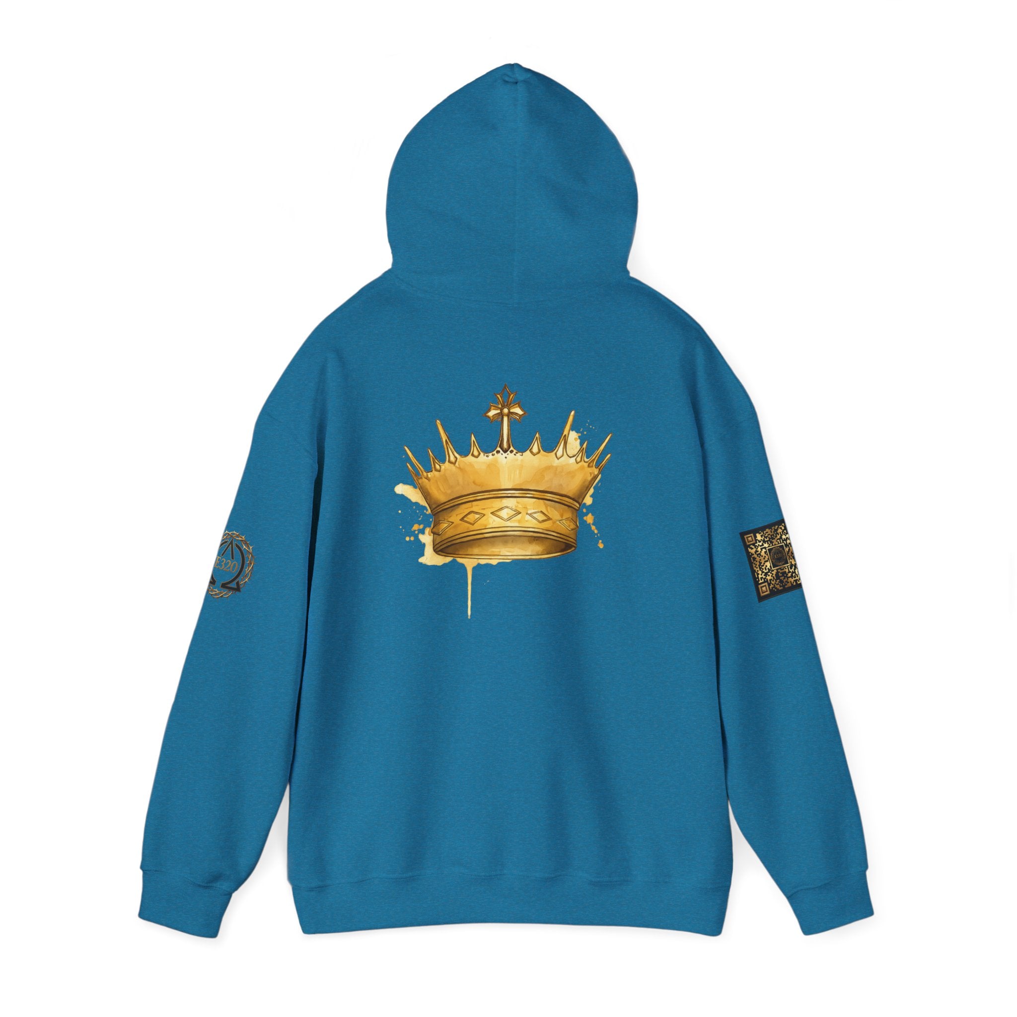 Gold Crown Hoodie — Regal Graphic Pullover for King/Queen Vibe