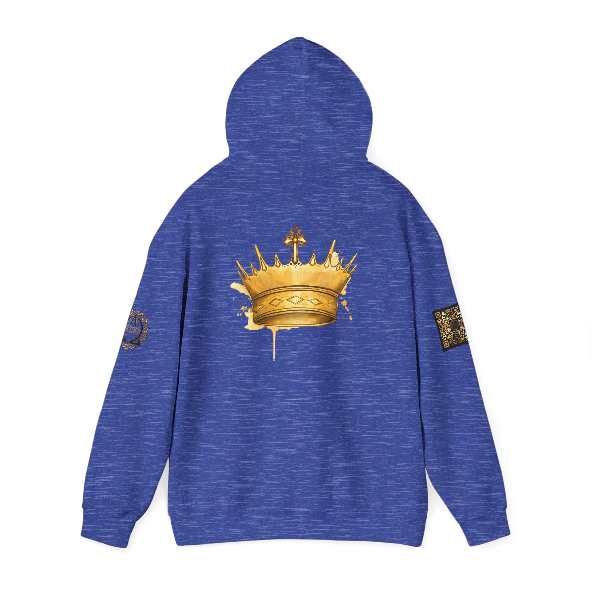 Gold Crown Hoodie — Regal Graphic Pullover for King/Queen Vibe