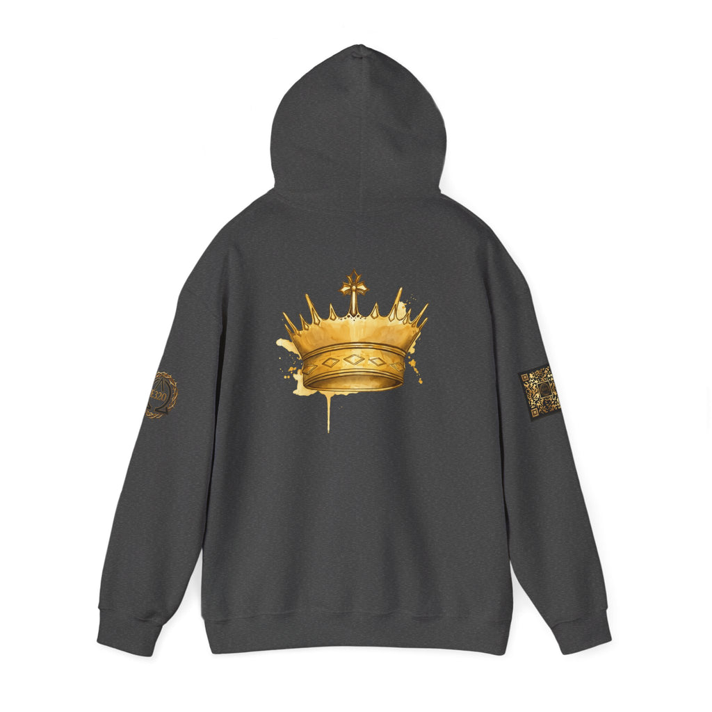 Gold Crown Hoodie — Regal Graphic Pullover for King/Queen Vibe