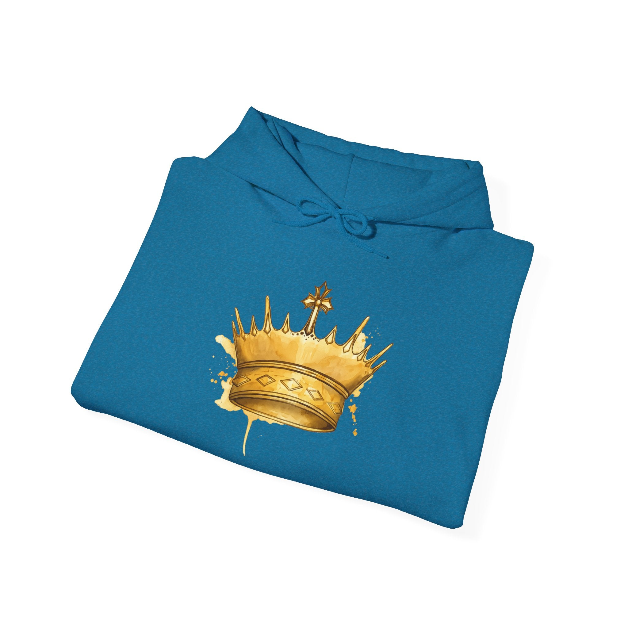 Gold Crown Hoodie — Regal Graphic Pullover for King/Queen Vibe
