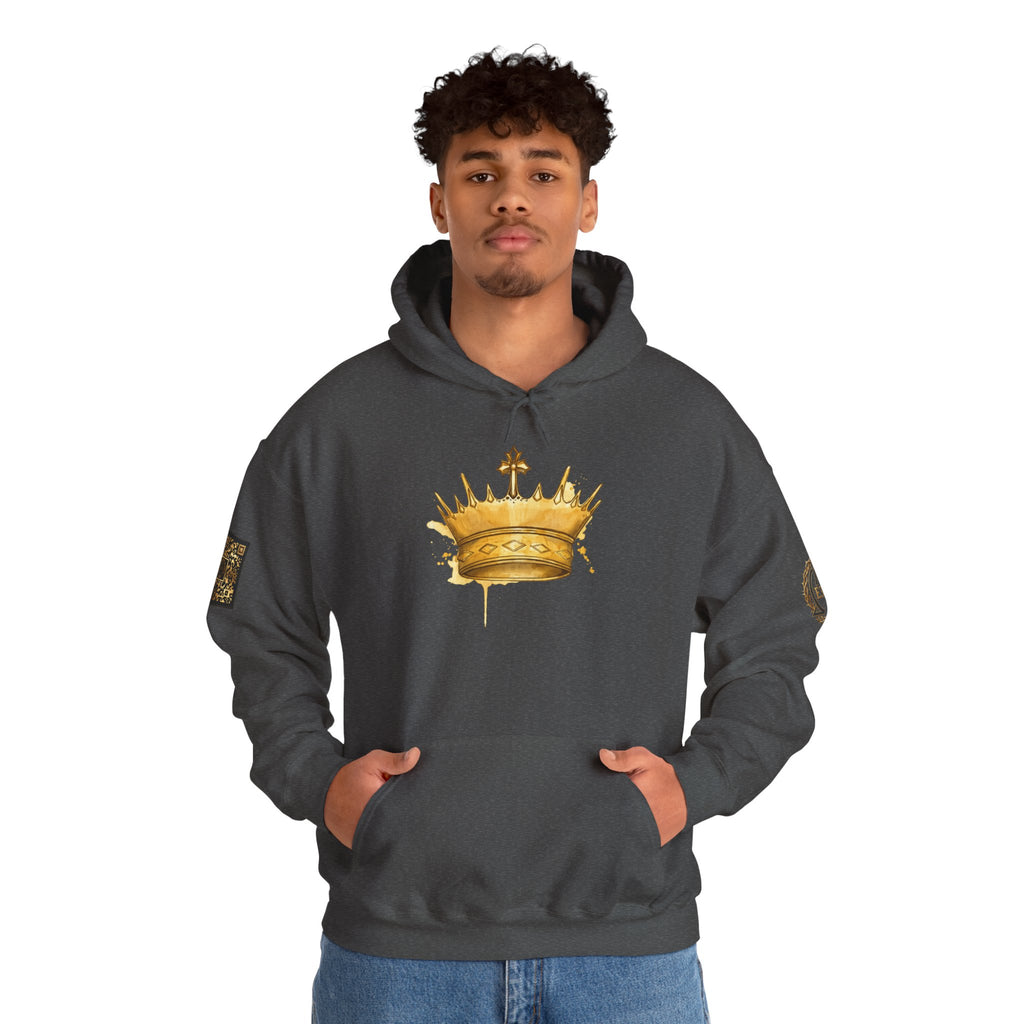Gold Crown Hoodie — Regal Graphic Pullover for King/Queen Vibe