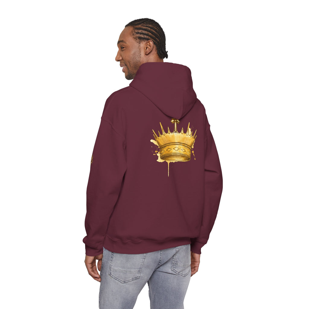 Gold Crown Hoodie — Regal Graphic Pullover for King/Queen Vibe