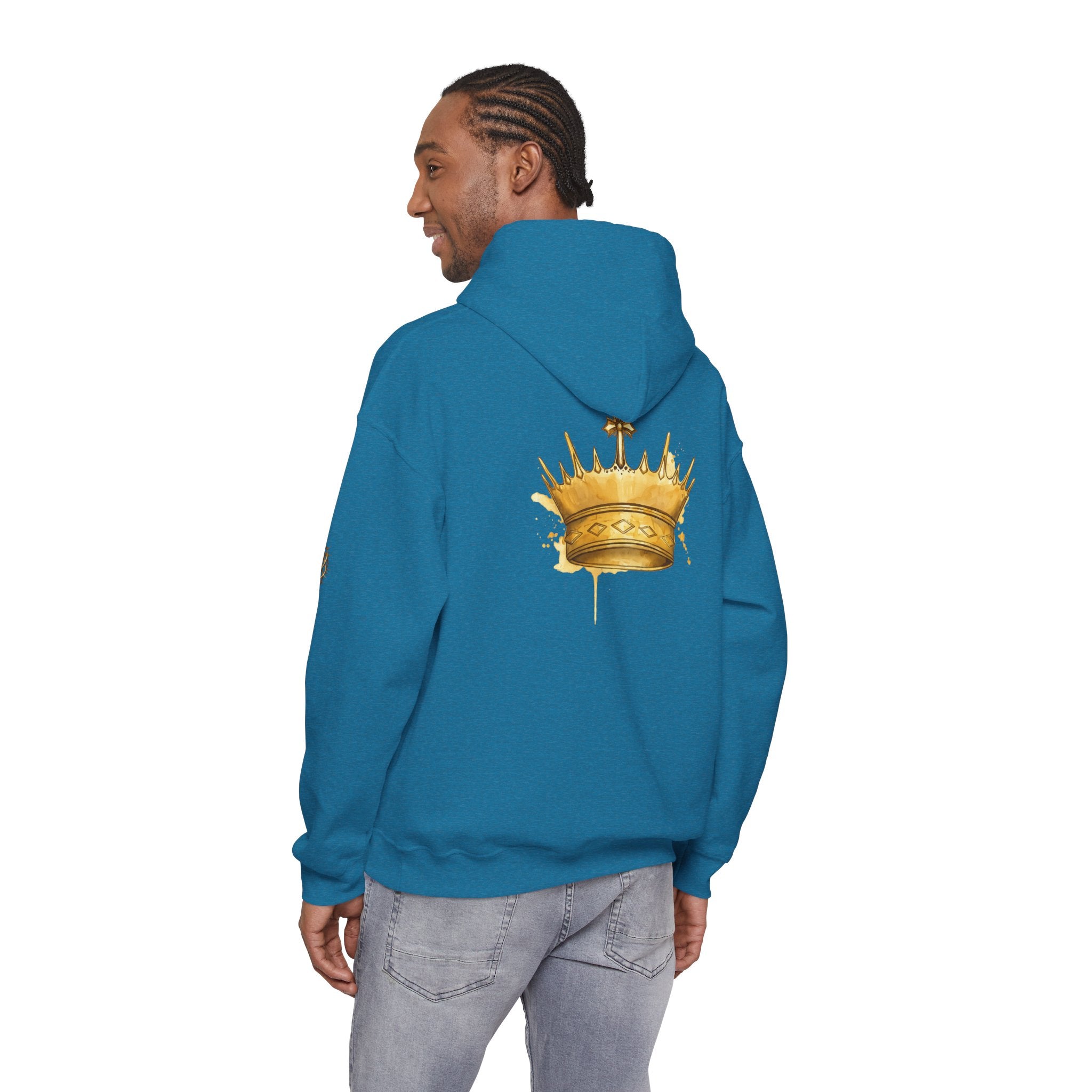 Gold Crown Hoodie — Regal Graphic Pullover for King/Queen Vibe