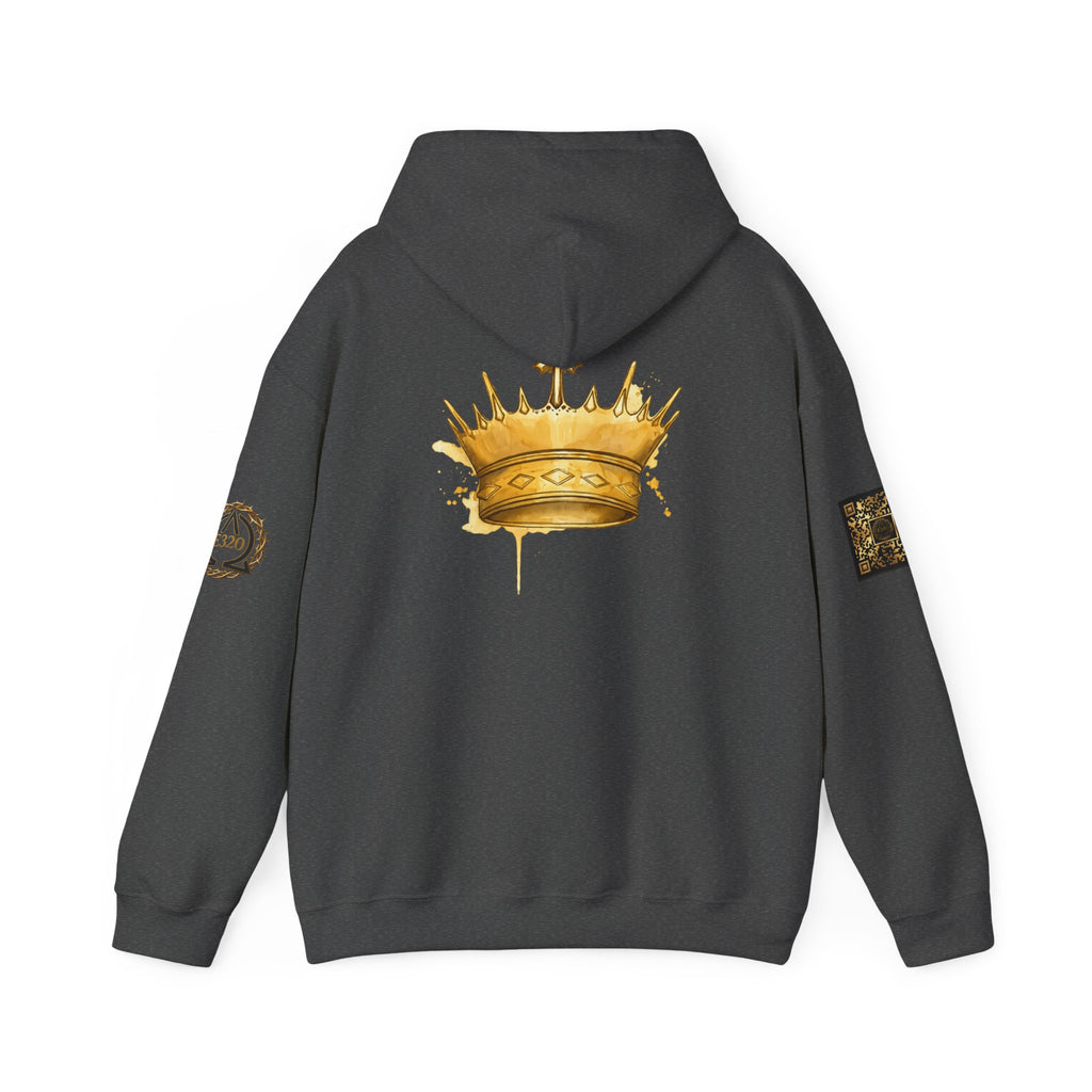 Gold Crown Hoodie — Regal Graphic Pullover for King/Queen Vibe