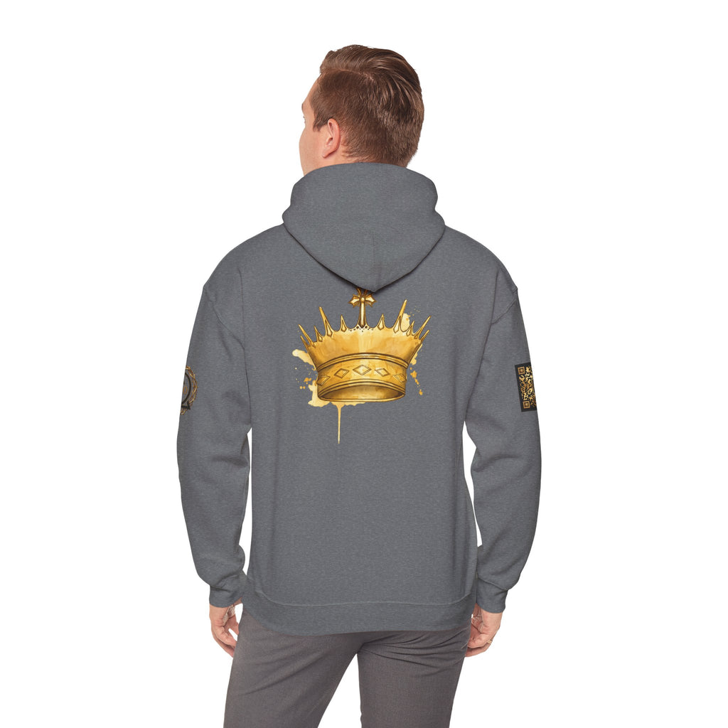 Gold Crown Hoodie — Regal Graphic Pullover for King/Queen Vibe