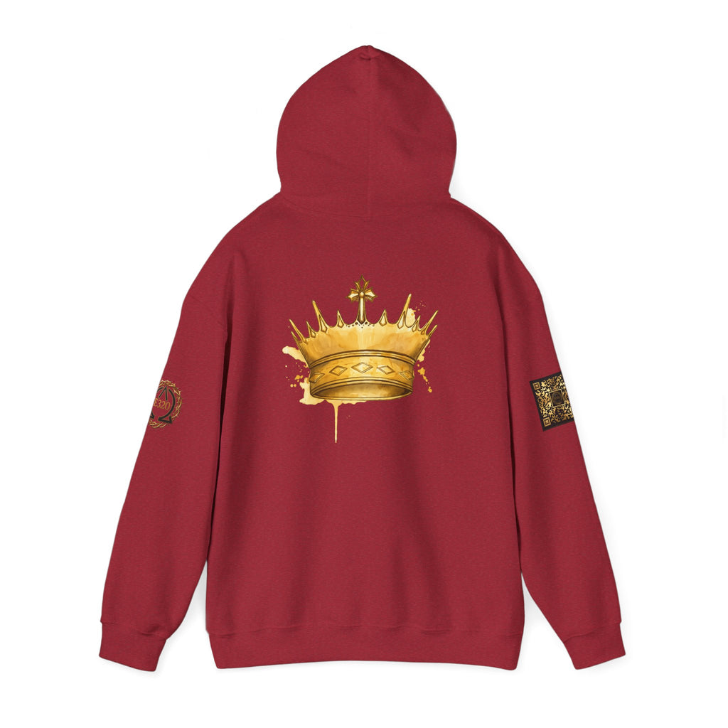 Gold Crown Hoodie — Regal Graphic Pullover for King/Queen Vibe