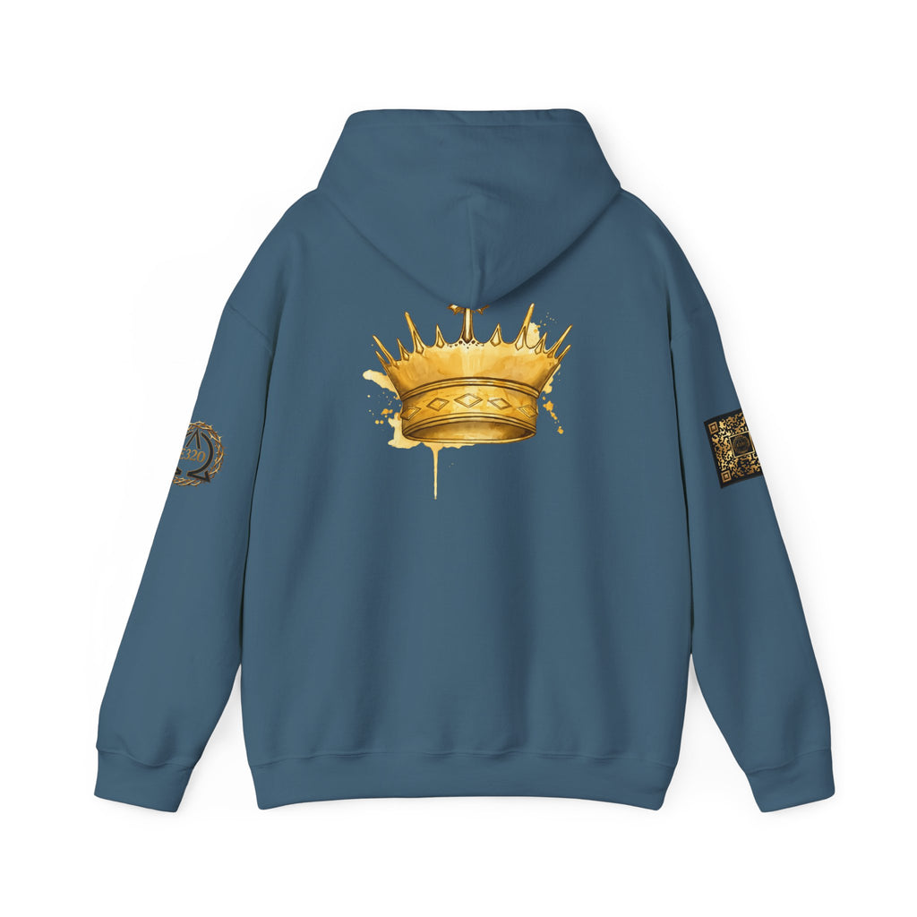 Gold Crown Hoodie — Regal Graphic Pullover for King/Queen Vibe