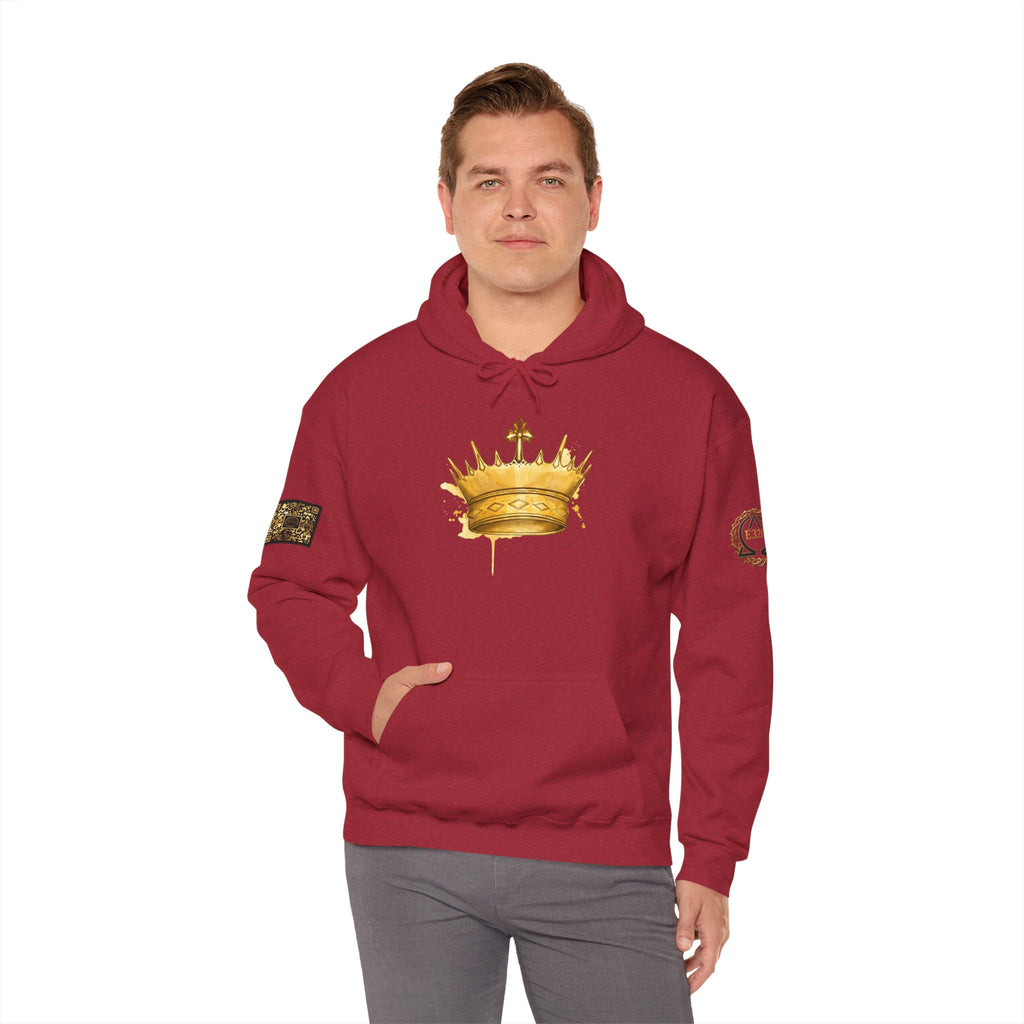 Gold Crown Hoodie — Regal Graphic Pullover for King/Queen Vibe