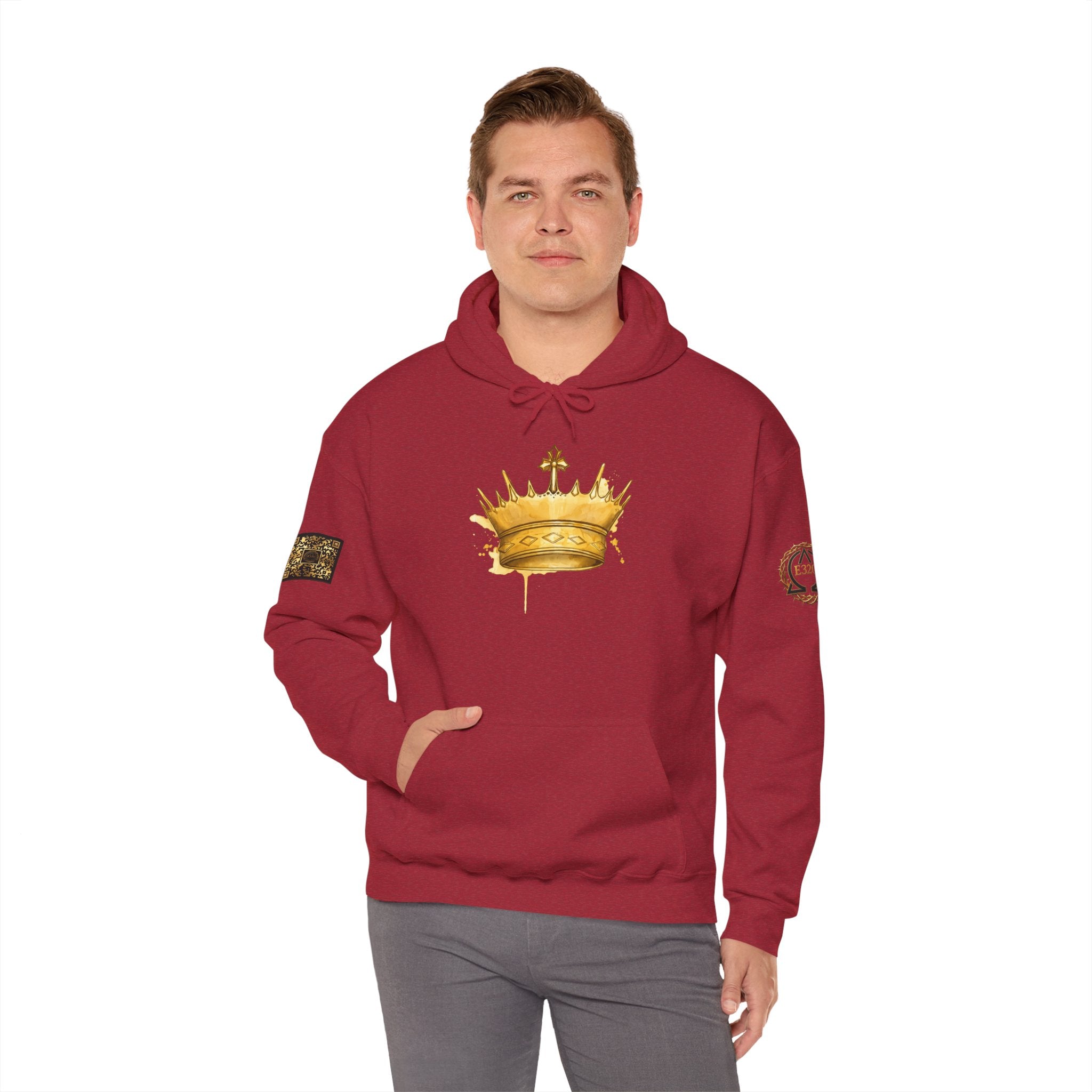 Gold Crown Hoodie — Regal Graphic Pullover for King/Queen Vibe