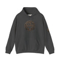 E320 Crest Hoodie — Vintage Wood-Look Alpha and Omega Crown Of Thorns QR Emblem Pullover