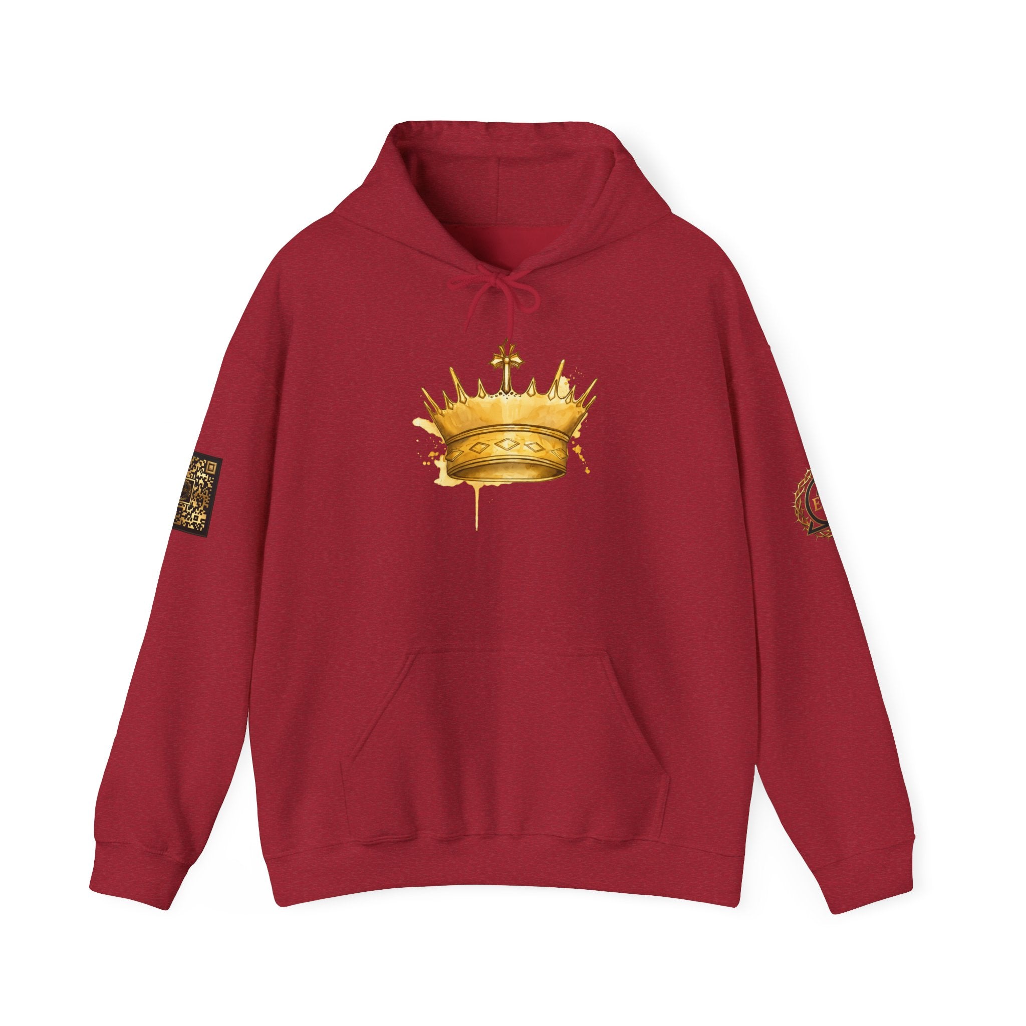 Gold Crown Hoodie — Regal Graphic Pullover for King/Queen Vibe