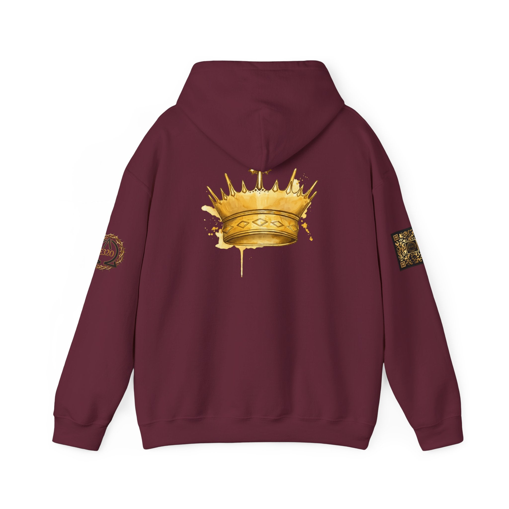 Gold Crown Hoodie — Regal Graphic Pullover for King/Queen Vibe