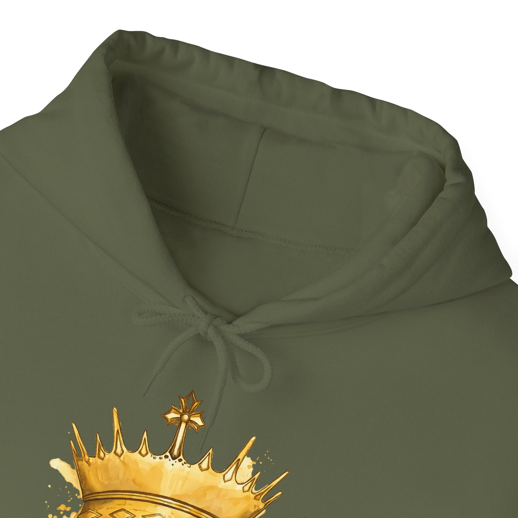 Gold Crown Hoodie — Regal Graphic Pullover for King/Queen Vibe