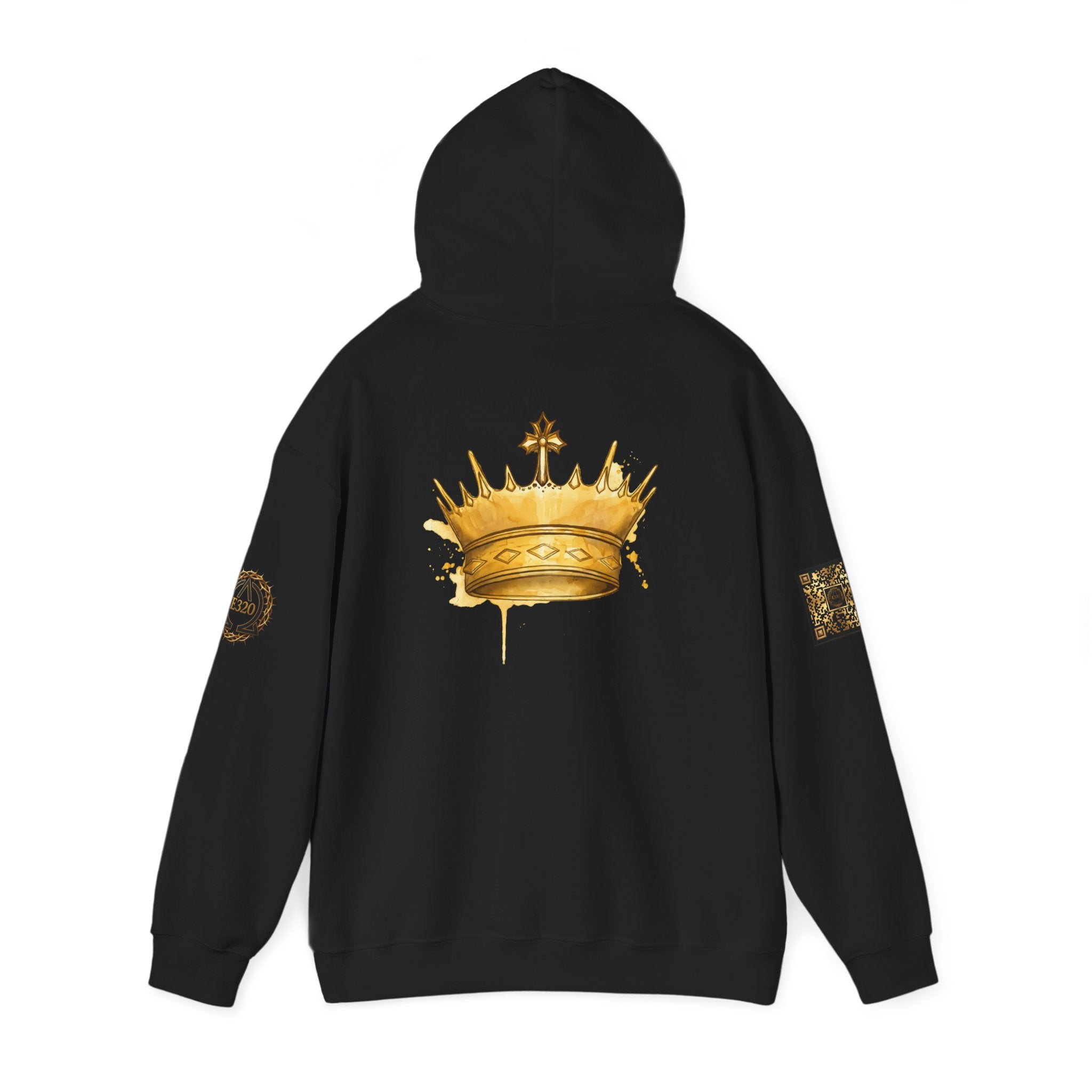 Gold Crown Hoodie — Regal Graphic Pullover for King/Queen Vibe