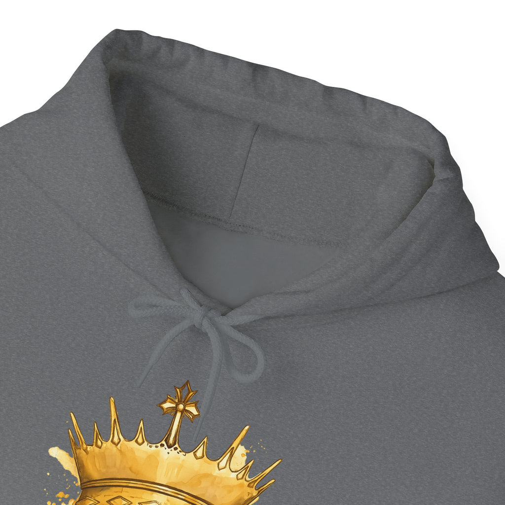 Gold Crown Hoodie — Regal Graphic Pullover for King/Queen Vibe