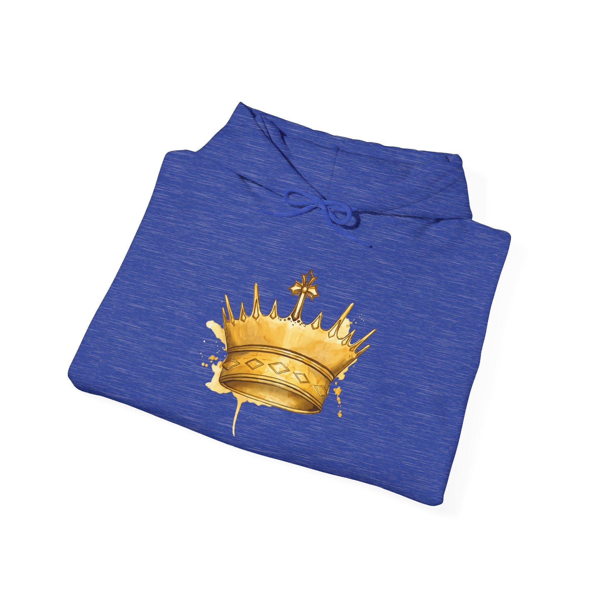 Gold Crown Hoodie — Regal Graphic Pullover for King/Queen Vibe