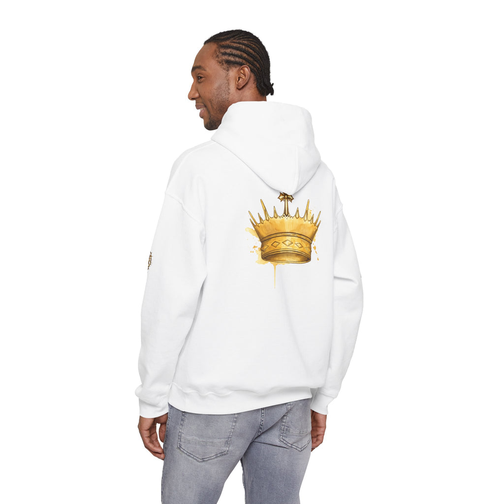 Gold Crown Hoodie — Regal Graphic Pullover for King/Queen Vibe
