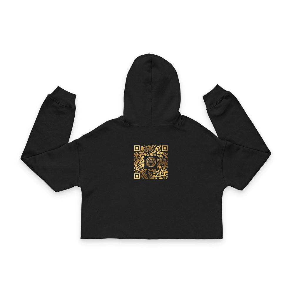Women's Black and Gold Crown of Thorns Workout Hoodie Cropped Hoodie