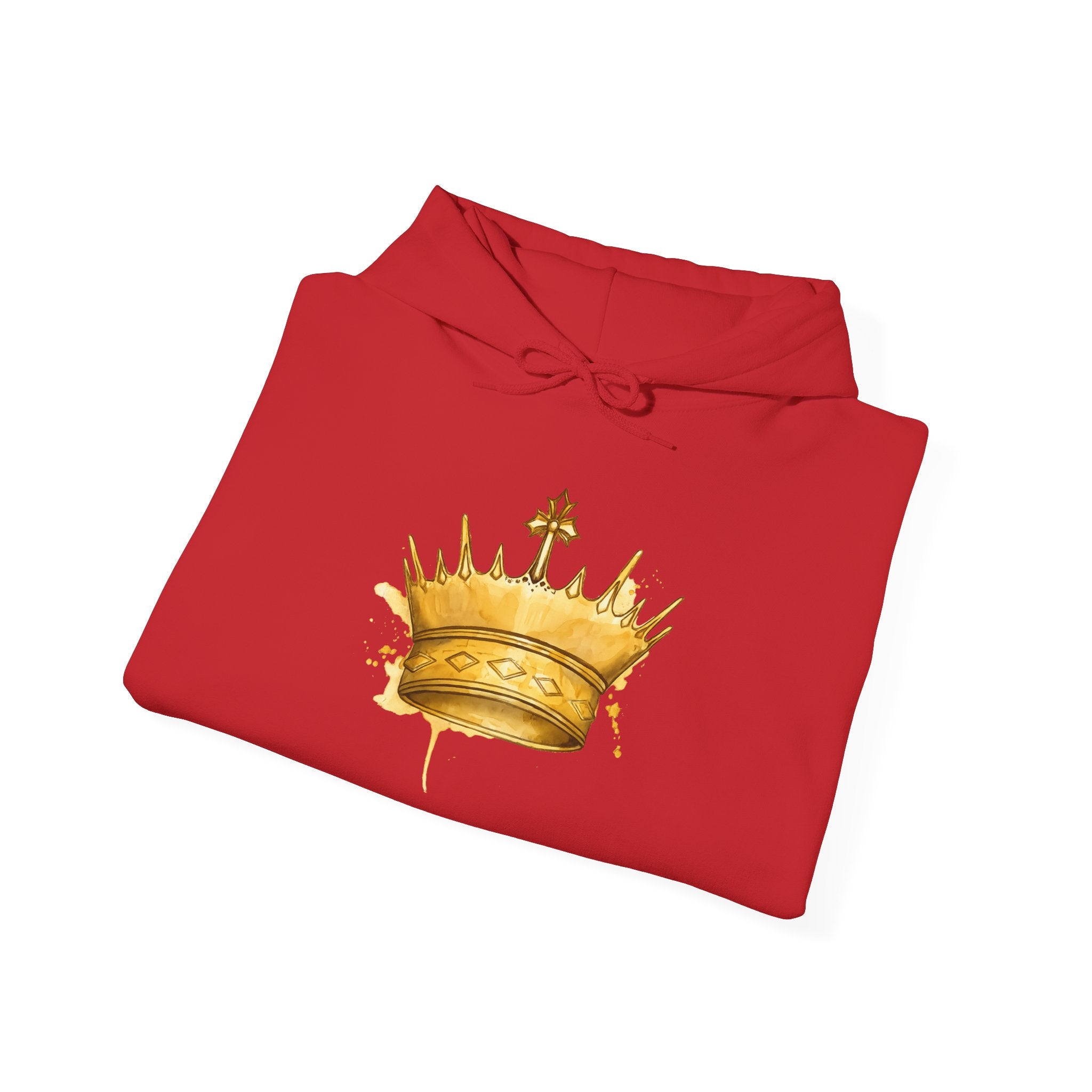 Gold Crown Hoodie — Regal Graphic Pullover for King/Queen Vibe