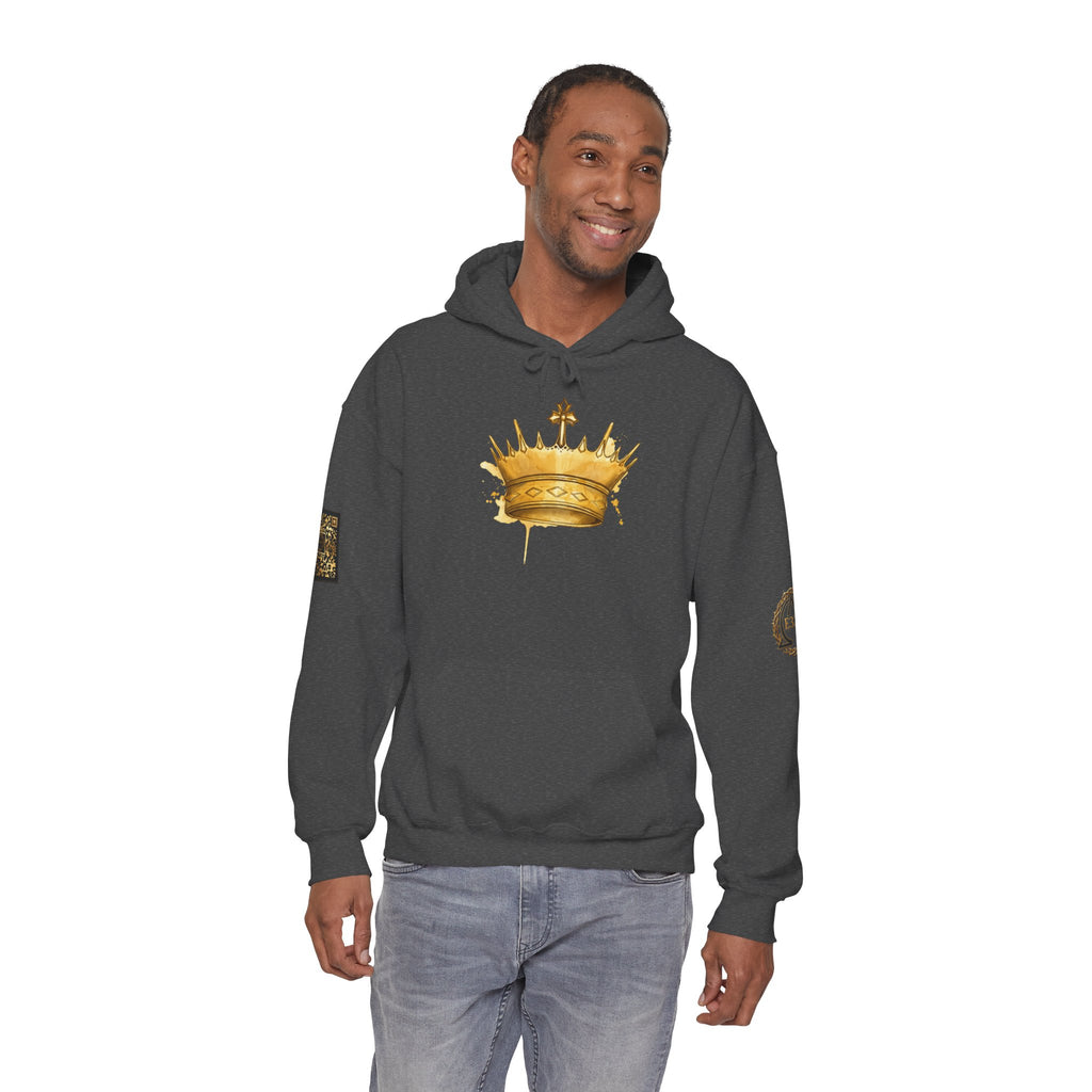 Gold Crown Hoodie — Regal Graphic Pullover for King/Queen Vibe
