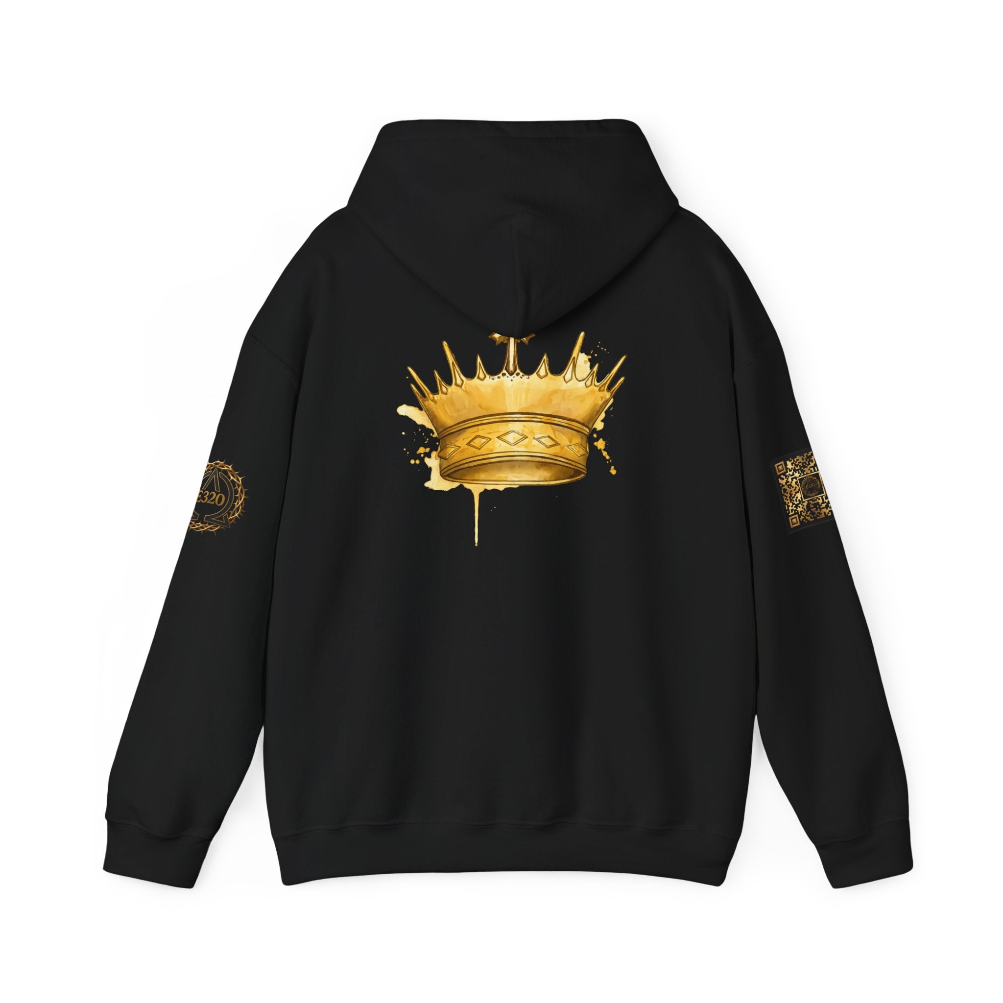 Gold Crown Hoodie — Regal Graphic Pullover for King/Queen Vibe