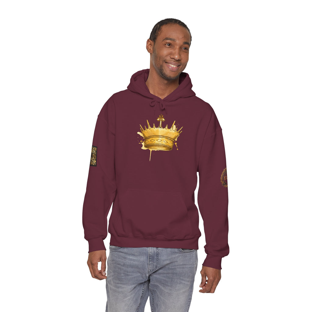 Gold Crown Hoodie — Regal Graphic Pullover for King/Queen Vibe