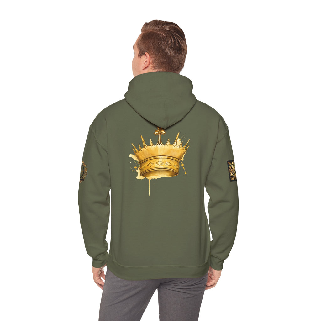 Gold Crown Hoodie — Regal Graphic Pullover for King/Queen Vibe
