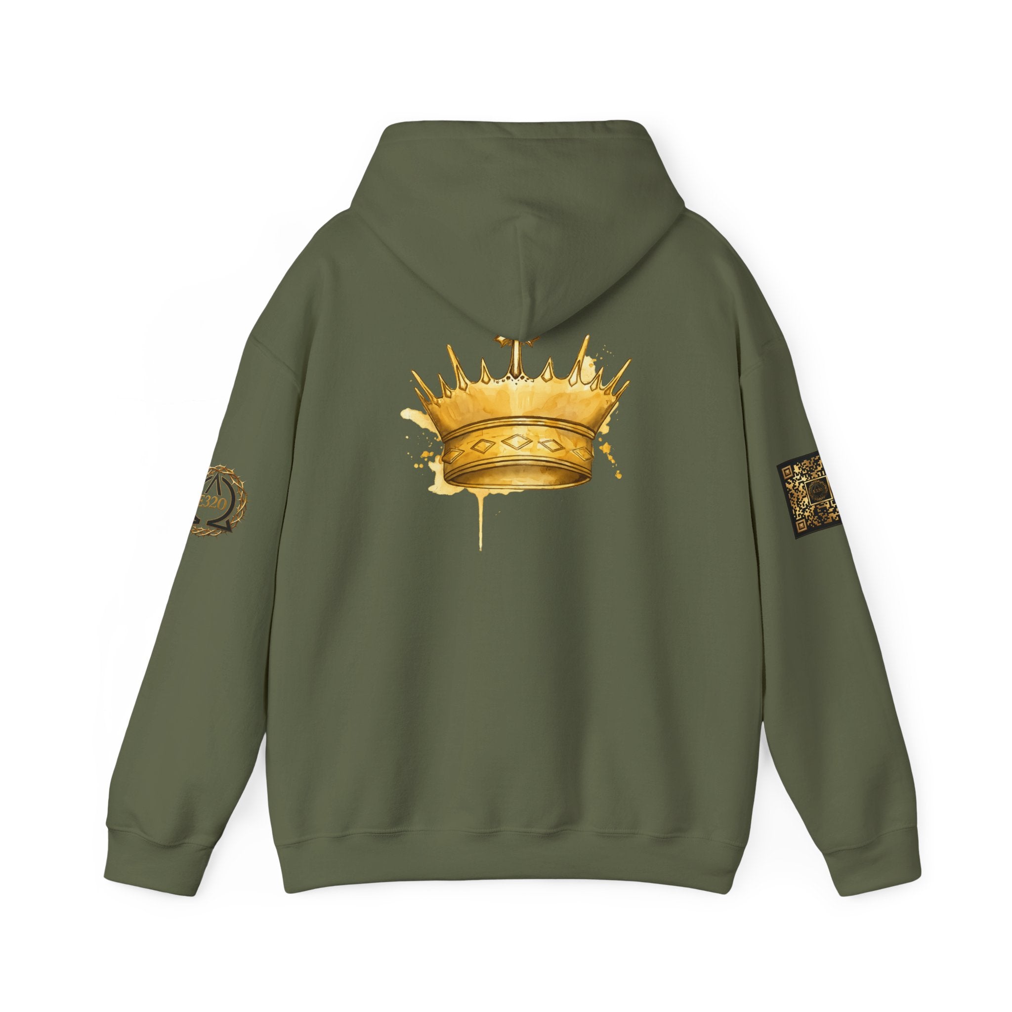 Gold Crown Hoodie — Regal Graphic Pullover for King/Queen Vibe
