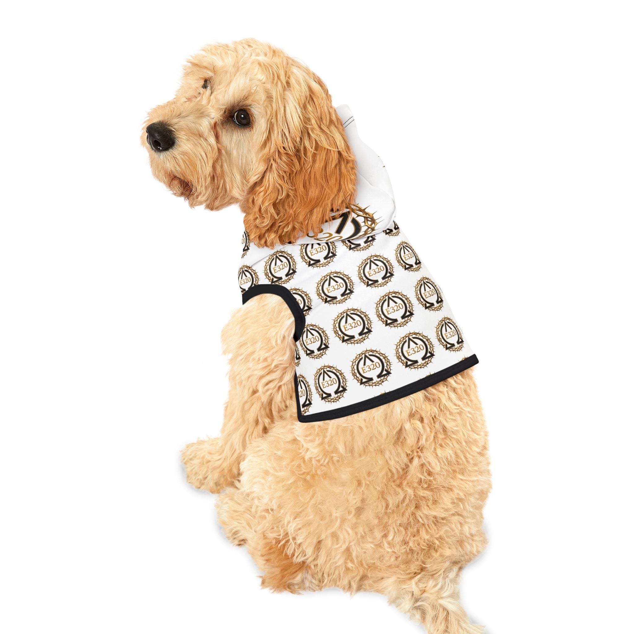 Pet Hoodie — Golden Crown Alpha and Omega Patterned Dog & Cat Hoodie