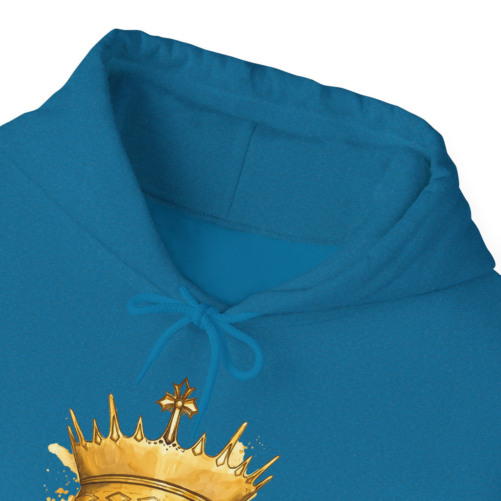 Gold Crown Hoodie — Regal Graphic Pullover for King/Queen Vibe