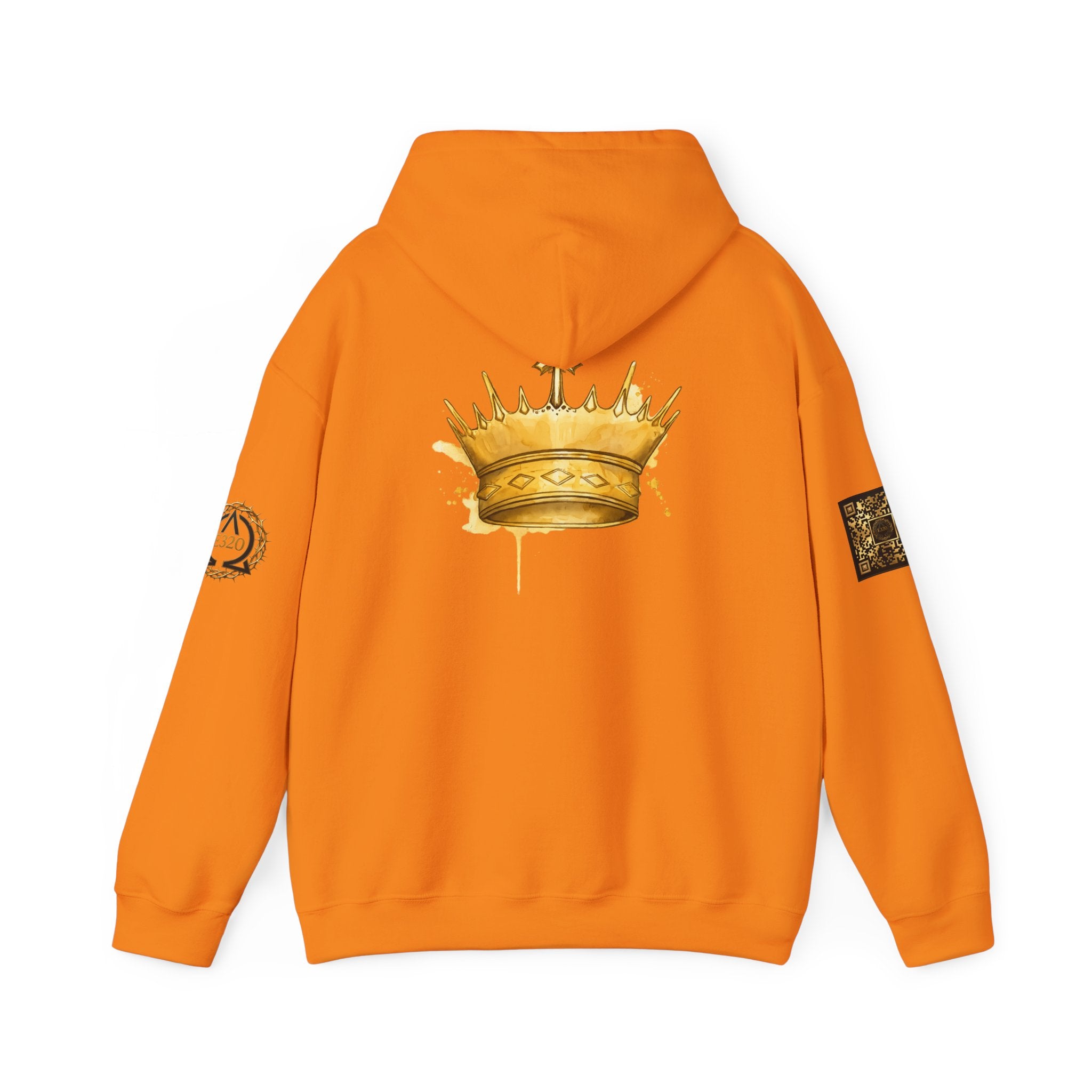 Gold Crown Hoodie — Regal Graphic Pullover for King/Queen Vibe