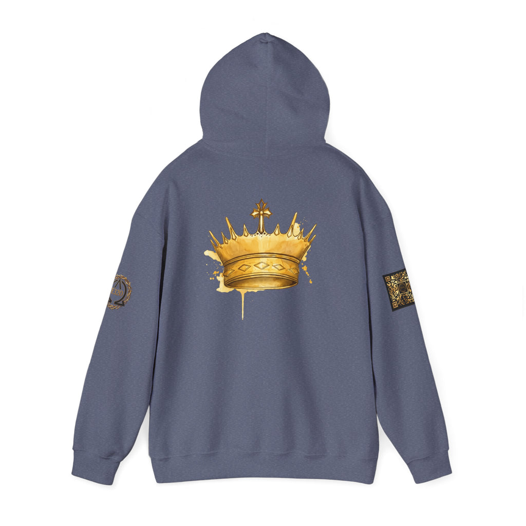 Gold Crown Hoodie — Regal Graphic Pullover for King/Queen Vibe