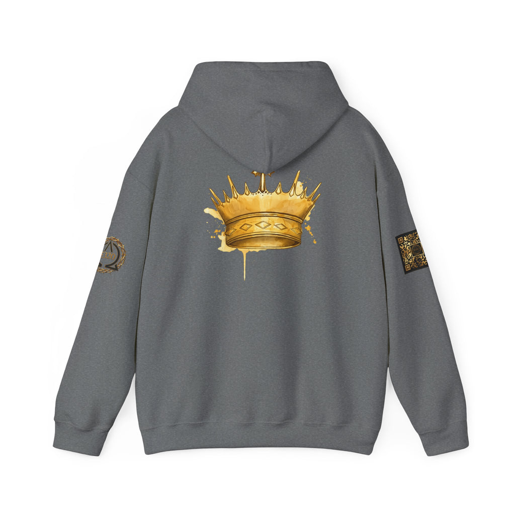 Gold Crown Hoodie — Regal Graphic Pullover for King/Queen Vibe