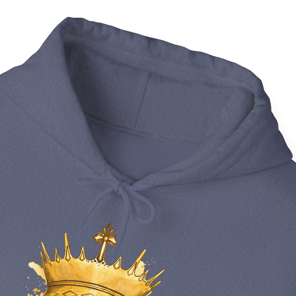 Gold Crown Hoodie — Regal Graphic Pullover for King/Queen Vibe