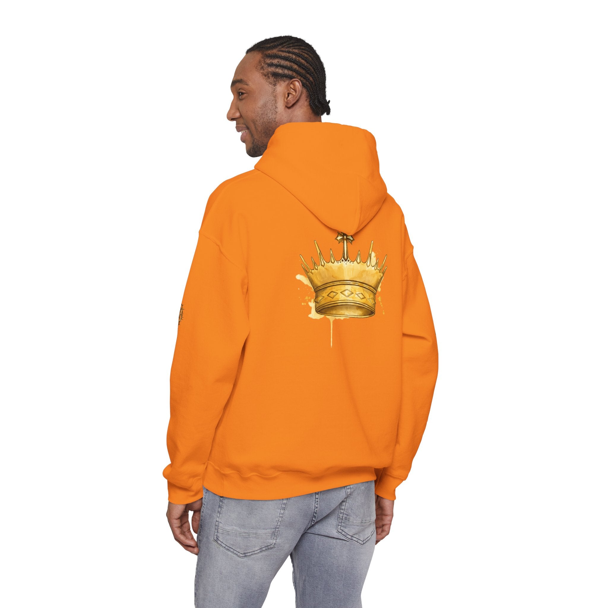 Gold Crown Hoodie — Regal Graphic Pullover for King/Queen Vibe