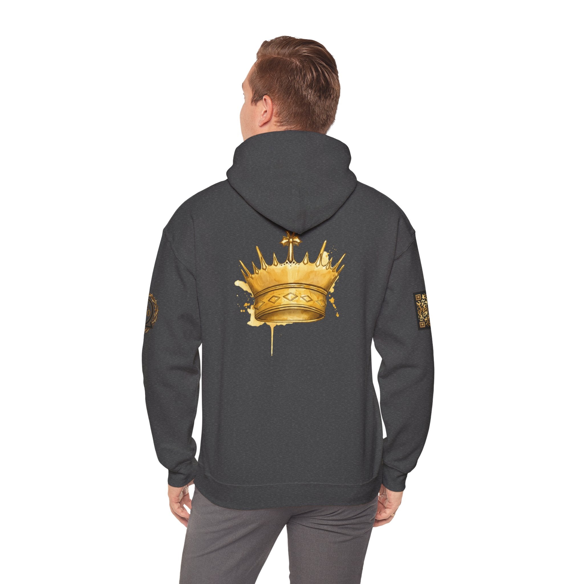 Gold Crown Hoodie — Regal Graphic Pullover for King/Queen Vibe