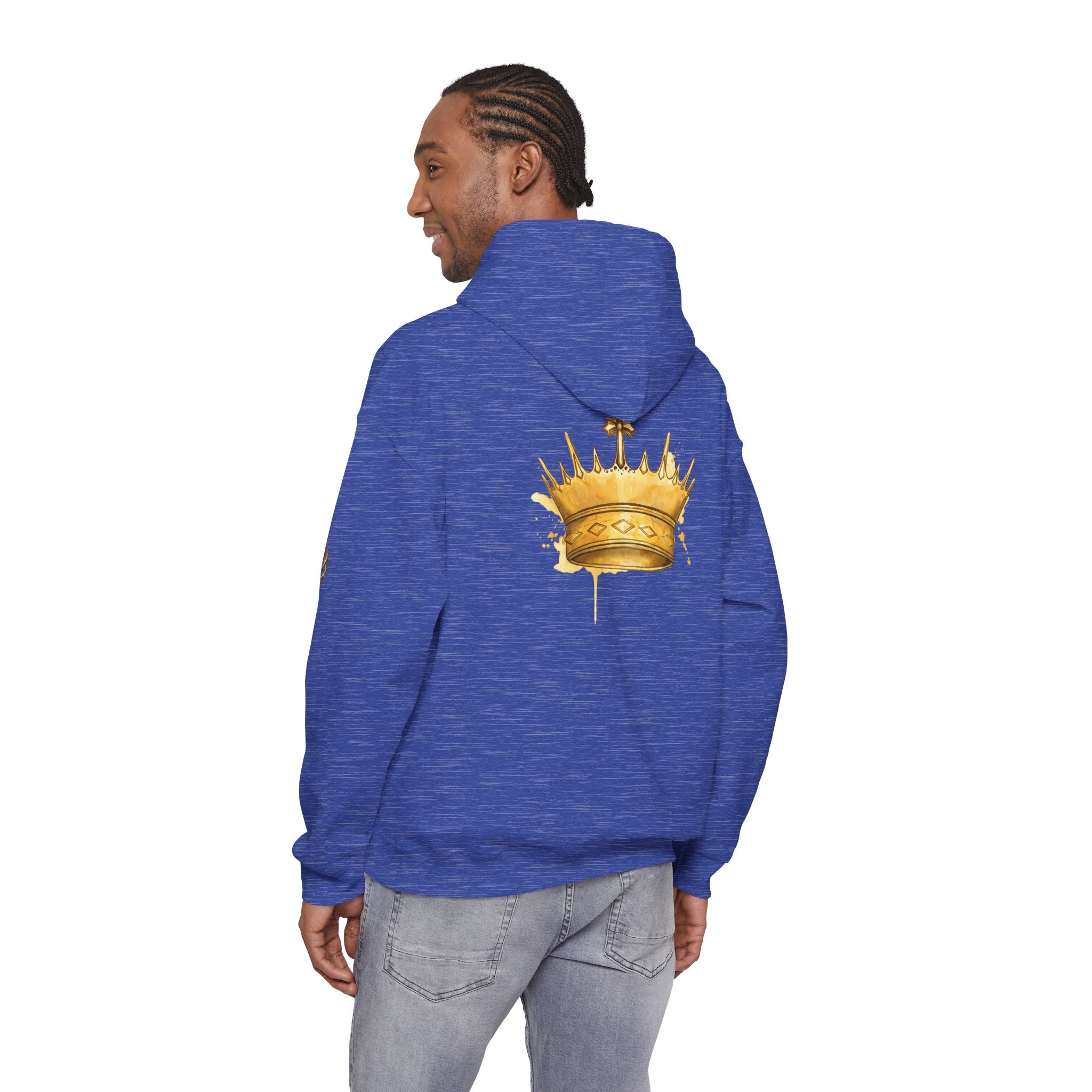 Gold Crown Hoodie — Regal Graphic Pullover for King/Queen Vibe