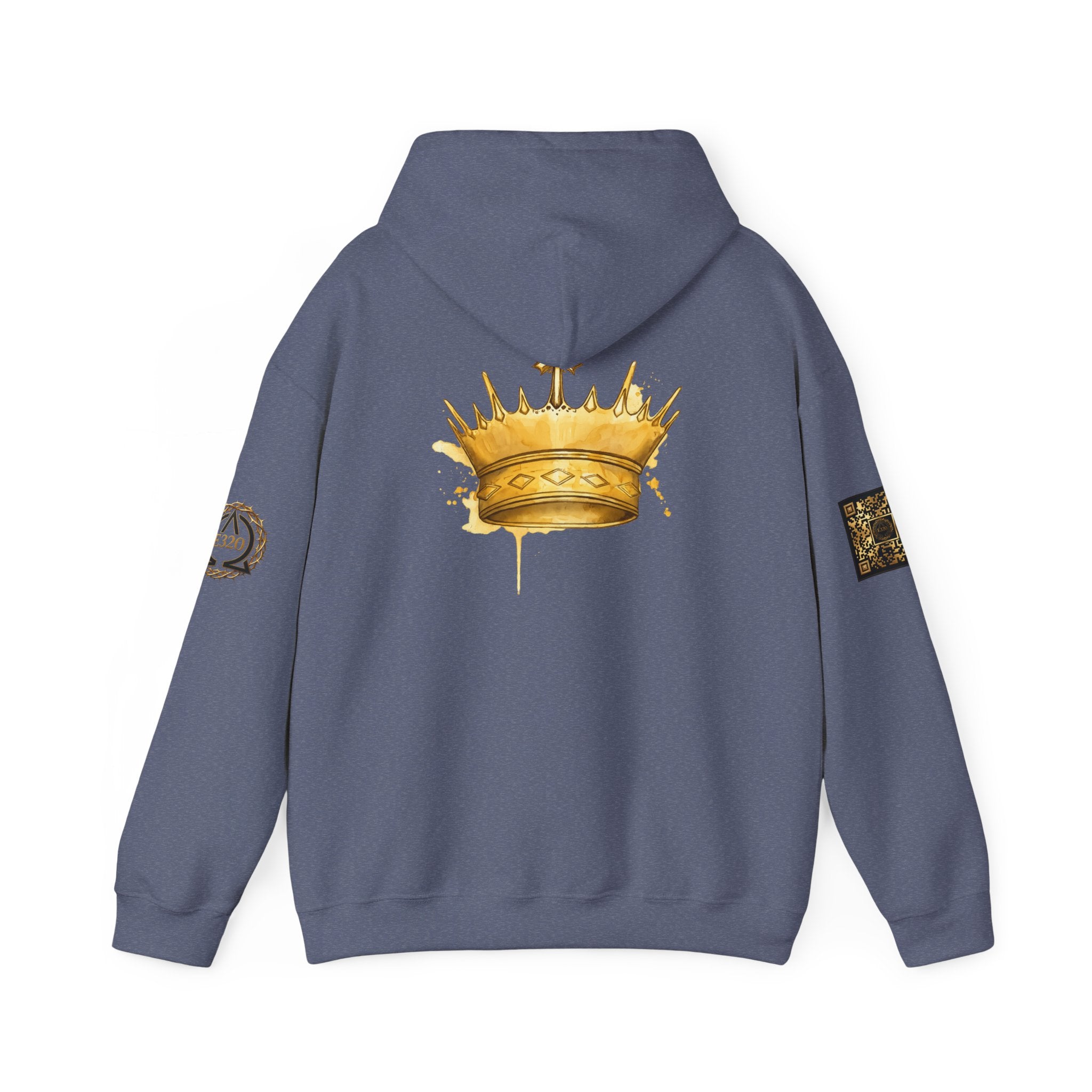 Gold Crown Hoodie — Regal Graphic Pullover for King/Queen Vibe