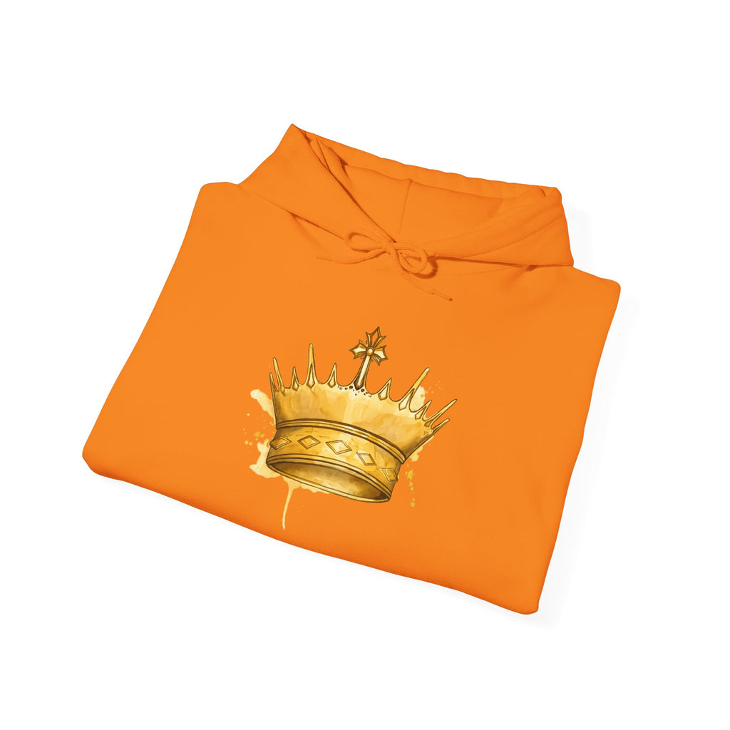 Gold Crown Hoodie — Regal Graphic Pullover for King/Queen Vibe