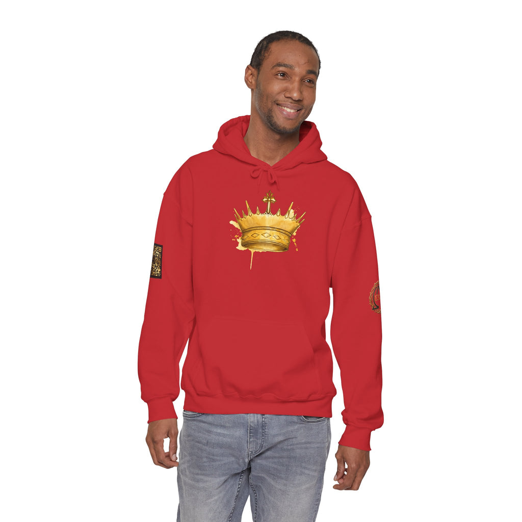 Gold Crown Hoodie — Regal Graphic Pullover for King/Queen Vibe