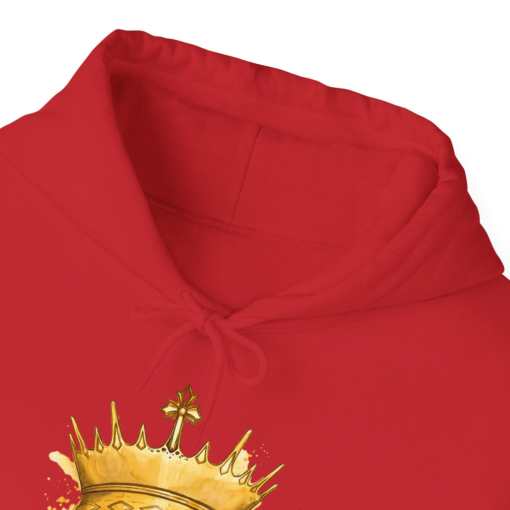 Gold Crown Hoodie — Regal Graphic Pullover for King/Queen Vibe